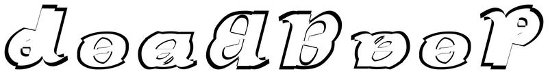 Ambigram for deadbeef in Splash  